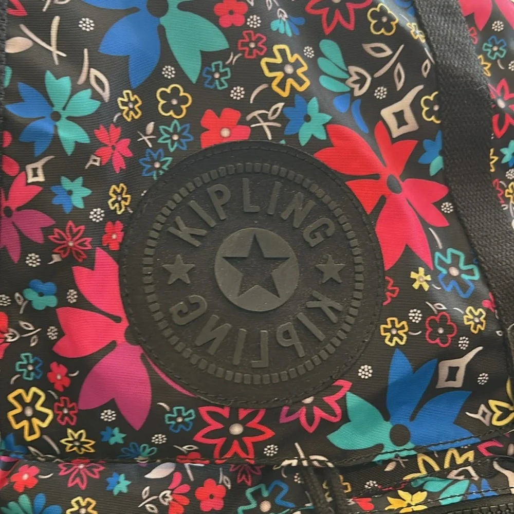 Kipling Ravier Multicolor Floral Large Backpack - Very Good Condition - Picture 2 of 11